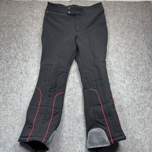 Vintage Elviana Ski Pants Made In Italy Black/Red Size 36 Retro‎ Flared 80s/90s